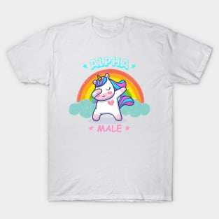 Unicorn And Rainbow For Alpha Male T-Shirt